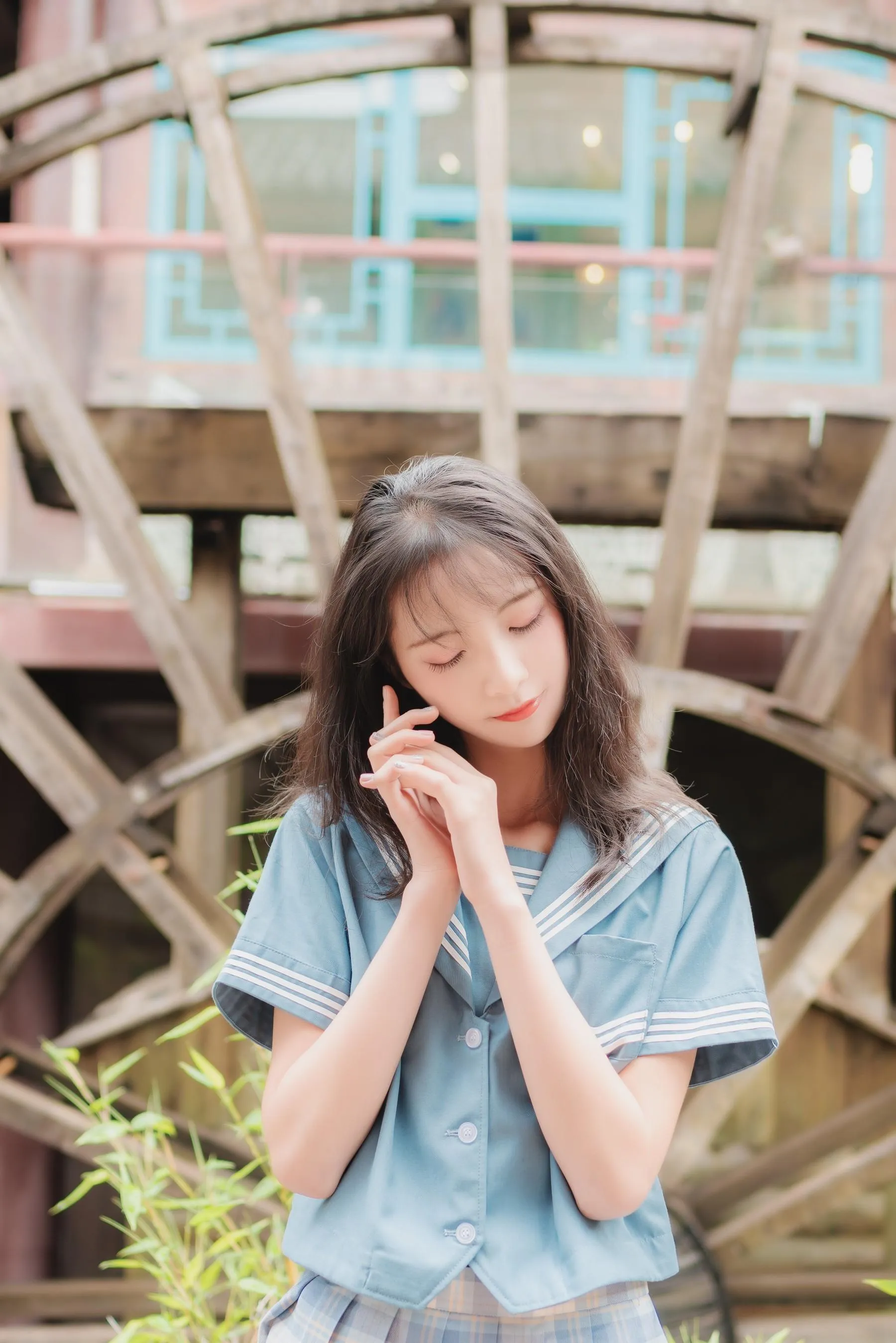 西瓜少女 NO.001 丽江写真JK [45P]插图4